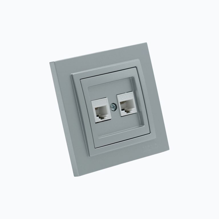 Розетка Компьютер + Телефон  (Rj45 Cat 6 +Rj45 Cat 3 )