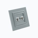 Kompyuter + telefon rozetkasi (RJ45 Cat 6 + RJ45 Cat 3)