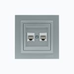 Розетка Компьютерная двойная  (2xRj45 Cat 6)