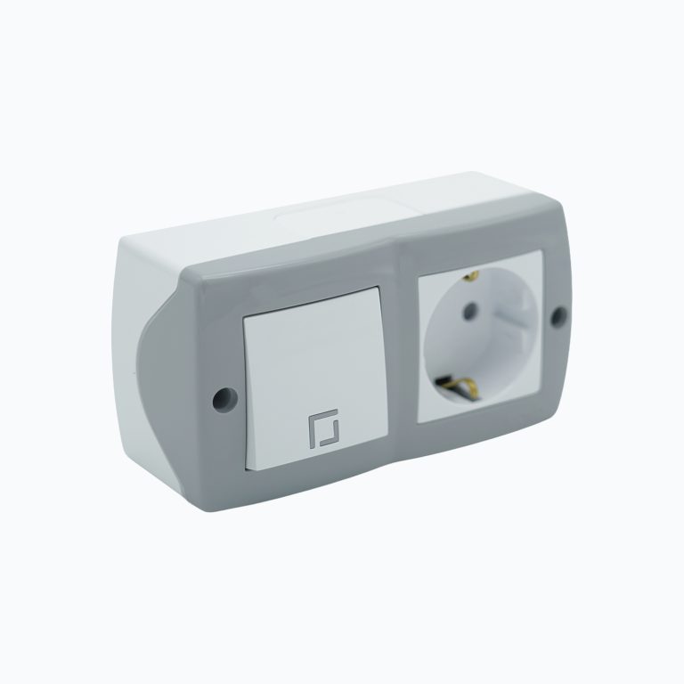 1-gang switch + grounded socket outlet