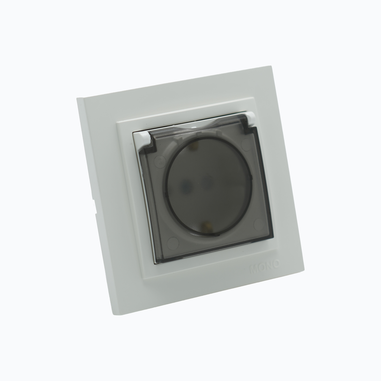 Grounded socket with cover and safety shutters 16A, 250 V