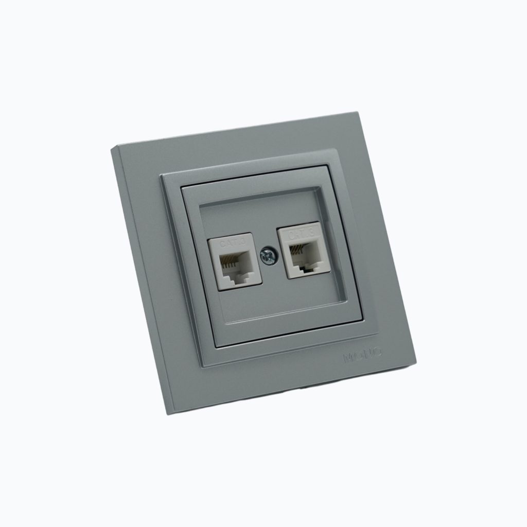 Ikki portli telefon rozetkasi (2xRj45 Cat 3)