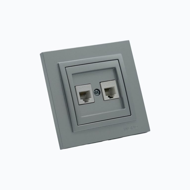 Розетка Телефонная двойная  (2xRj45 Cat 3)