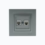 Ikki portli telefon rozetkasi (2xRj45 Cat 3)