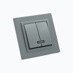 Two-gang switch with illumination 10AX, 250 V
