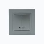 Two-gang switch with illumination 10AX, 250 V