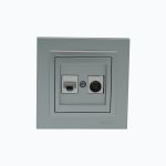 Computer Socket (Cat 6)+  TV Terminal Socket (0,5 dB) (F)