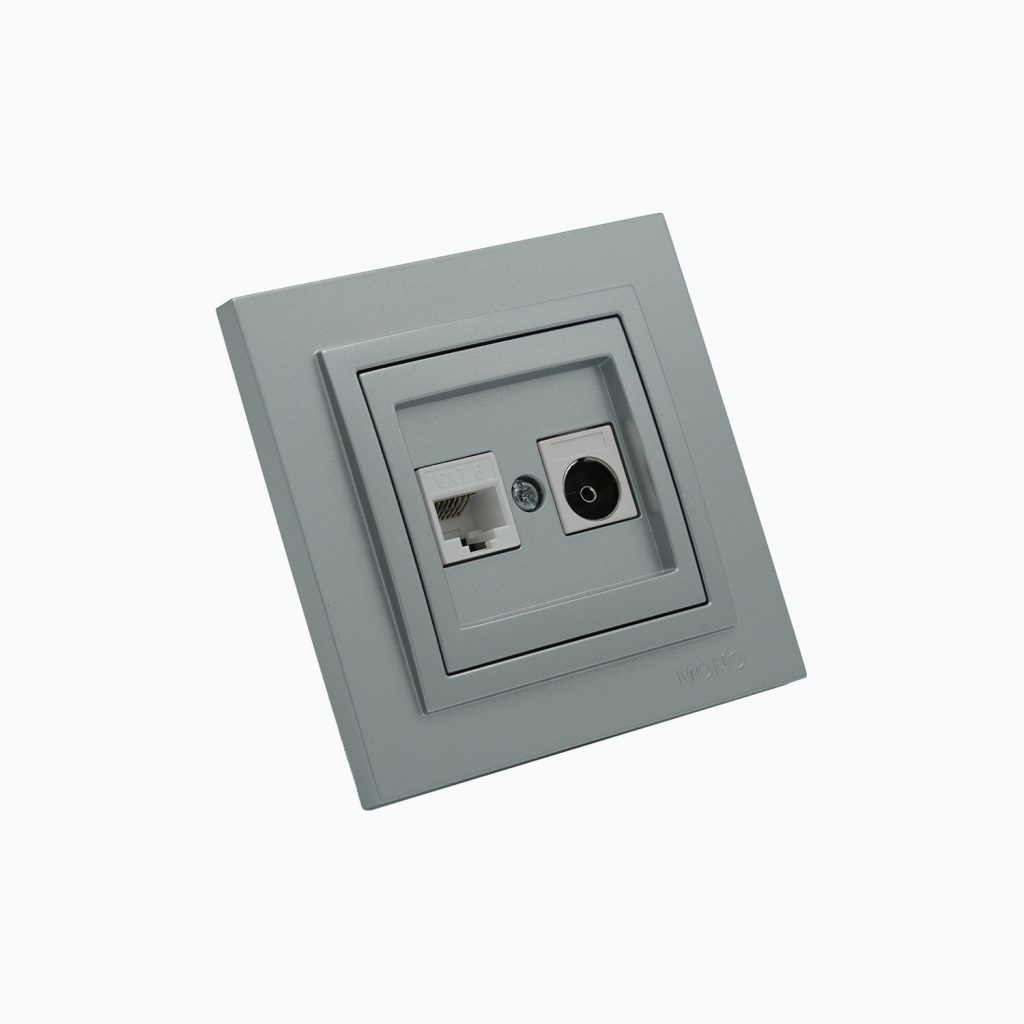 Розетка Компьютерная (Cat 6)+  ТВ — Концевая (0,5 dB) (F