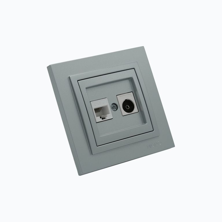 Computer Socket (Cat 6)+  TV Terminal Socket (0,5 dB) (F)
