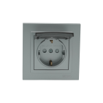 Розетка с заземлением и  крышкой 16A, 250 V