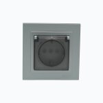 Розетка с заземлением, крышкой и  защитными шторками  16A, 250 V