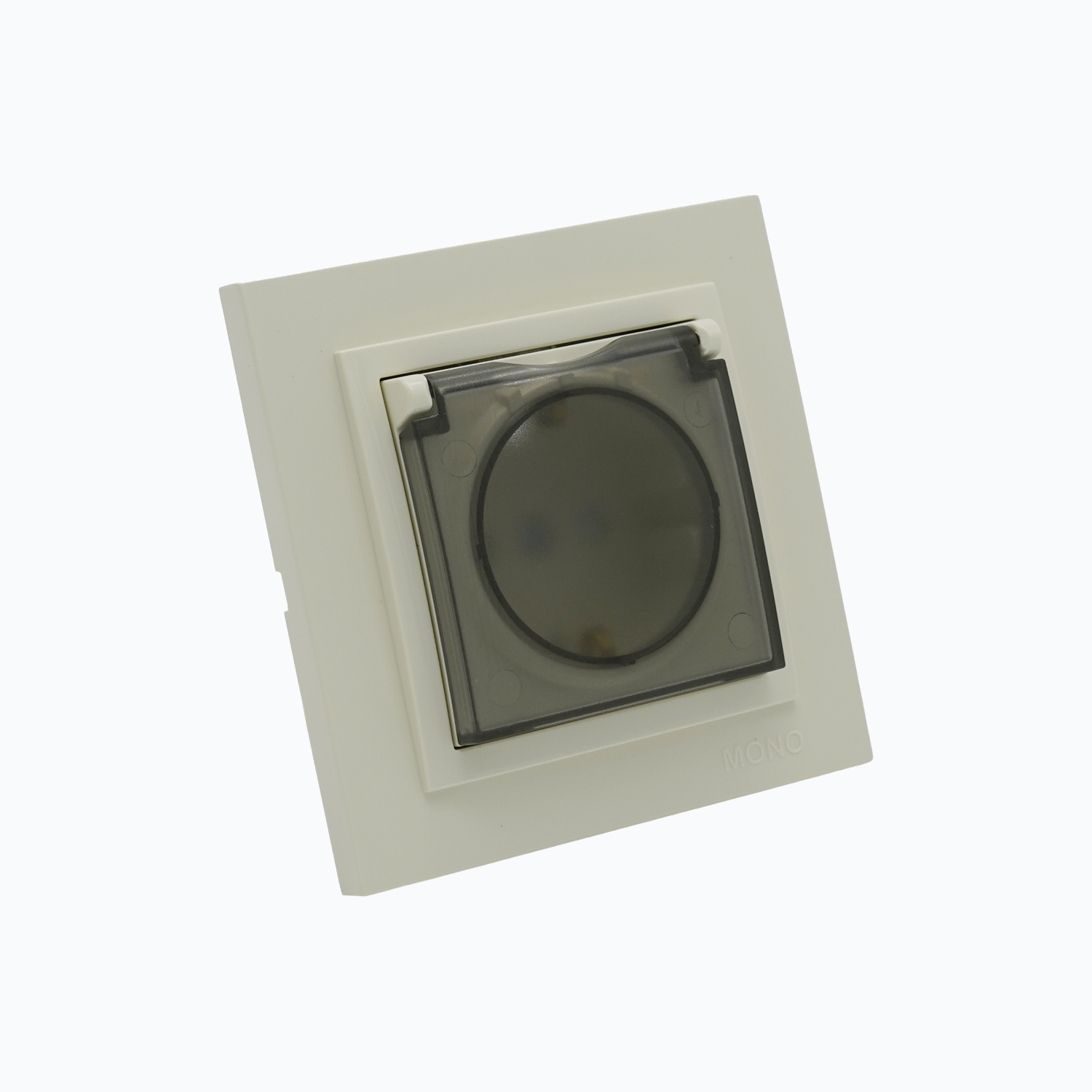 Grounded socket with cover and safety shutters 16A, 250 V