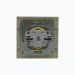 Grounded socket outlet with safety shutters, 16A, 250V