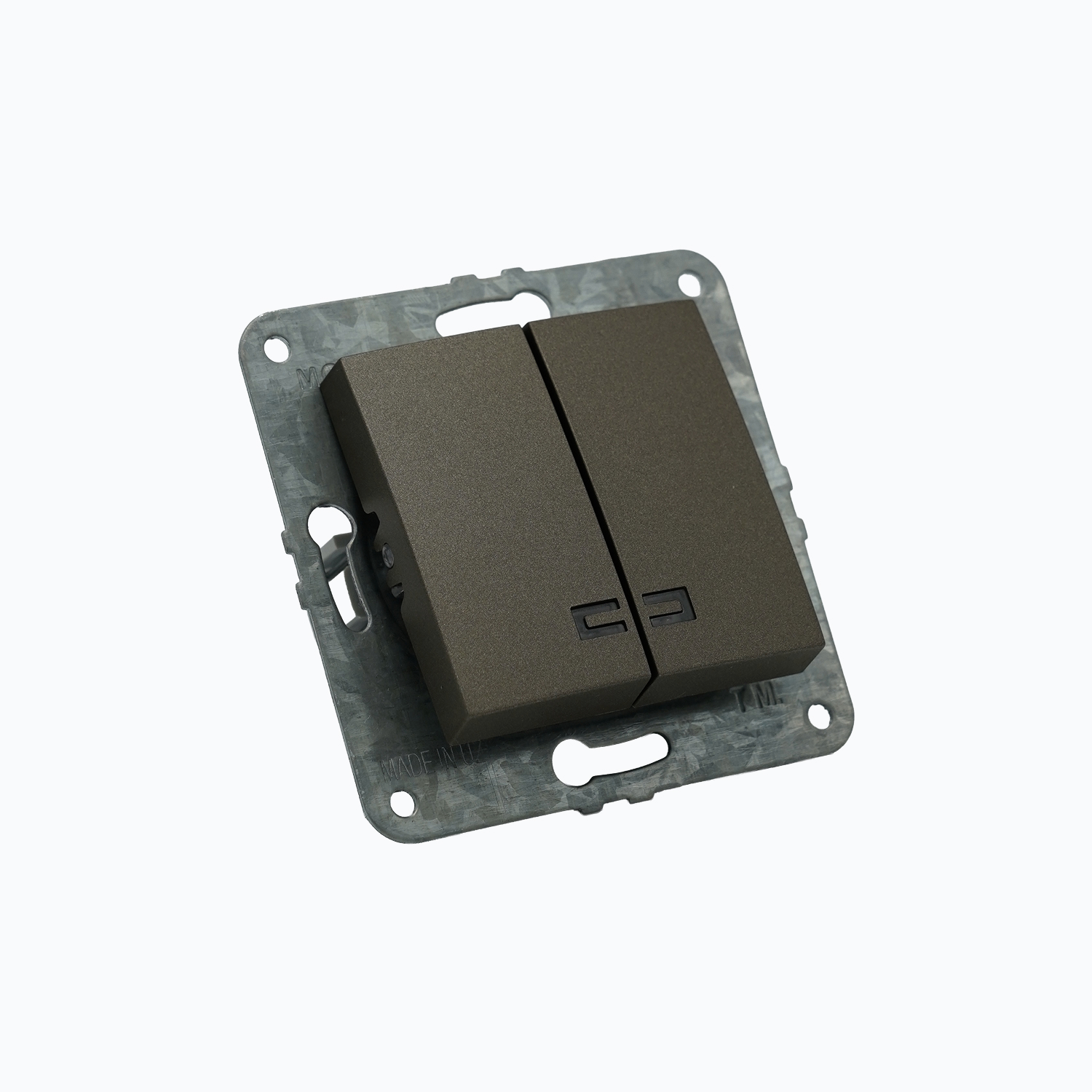 Two-gang switch with illumination 10AX, 250 V