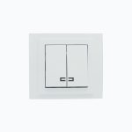 Two-gang switch with illumination 10AX, 250 V