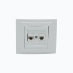 Computer + Telephone socket (Rj45 Cat 6 +Rj45 Cat 3 )
