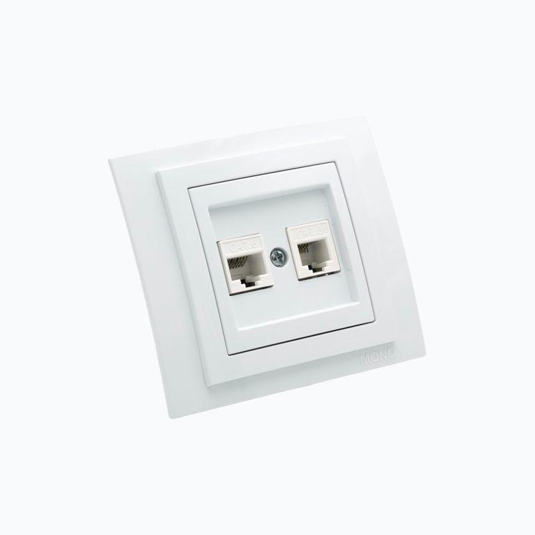 Розетка Компьютер + Телефон  (Rj45 Cat 6 +Rj45 Cat 3 )