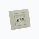 Розетка Телефонная двойная (2xRj45 Cat 3)