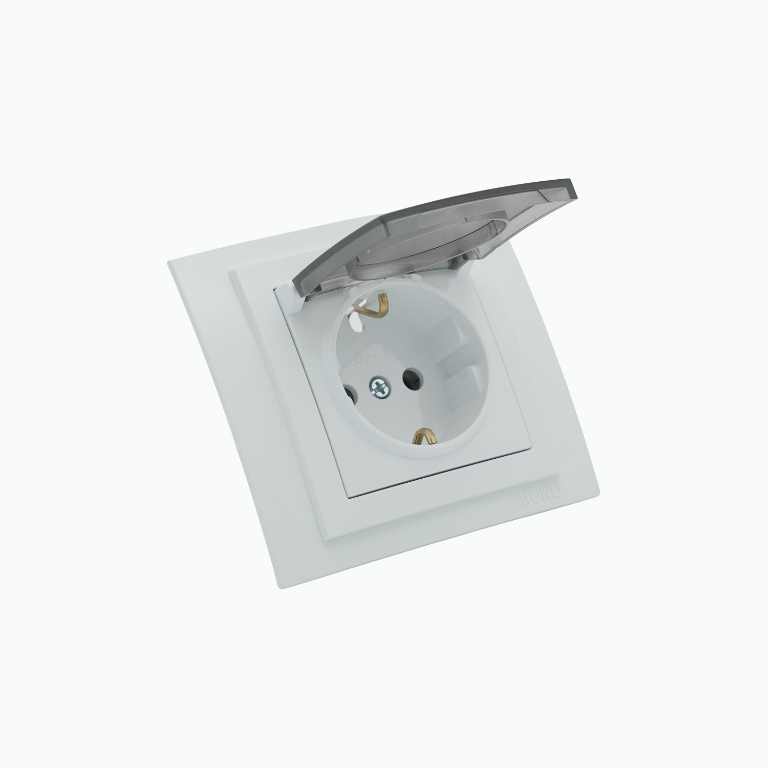 Grounded socket with cover 16A, 250 V