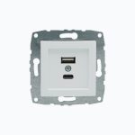 USB + Type-C quvvatlash portli L-D rozetka, ikkitali М+К