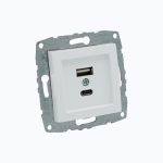 USB + Type-C quvvatlash portli L-D rozetka, ikkitali М+К