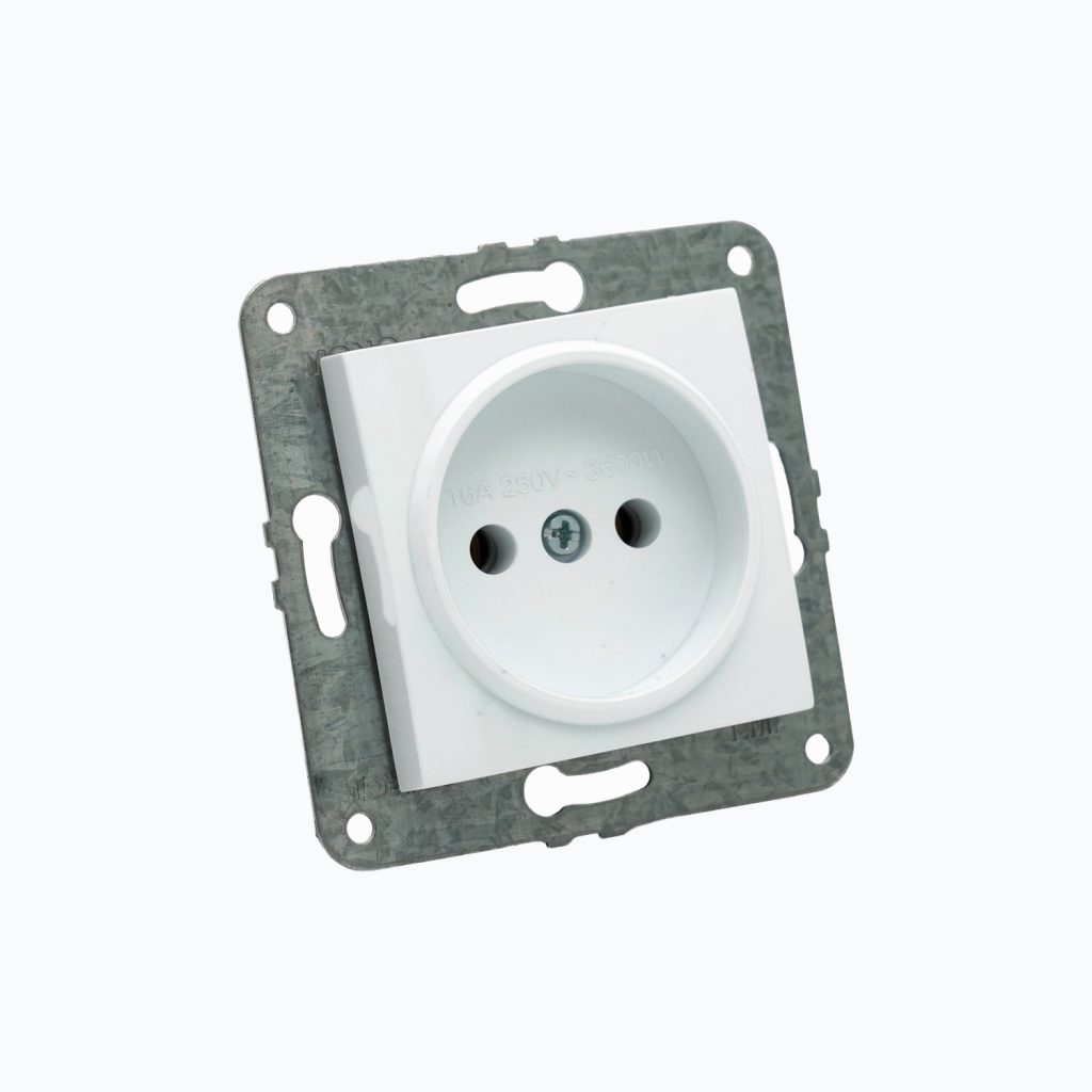 Power socket without grounding, 16A, 250V
