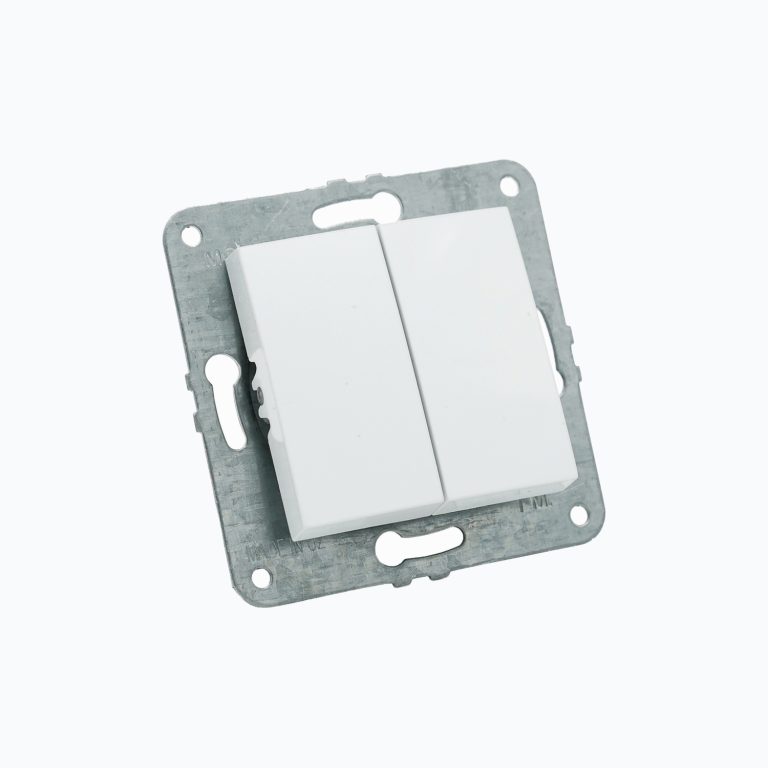 Выключатель двухклавишный 10AX, 250 V