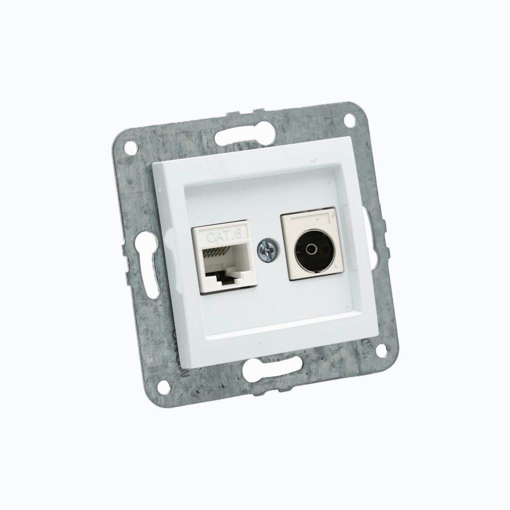 Розетка Компьютерная (Cat 6)+ ТВ — Концевая (0,5 dB) (F)