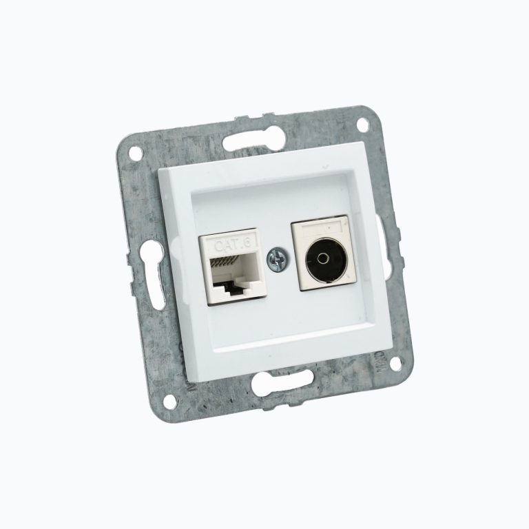 Розетка Компьютерная (Cat 6)+ ТВ — Концевая (0,5 dB) (F)