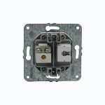 Computer socket (Cat 6)+ TV terminal outlet (0,5 dB) (F)