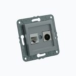 Kompyuter rozetkasi (Cat 6)+ ТВ – yakuniy TV rozetka (0,5 dB) (F)