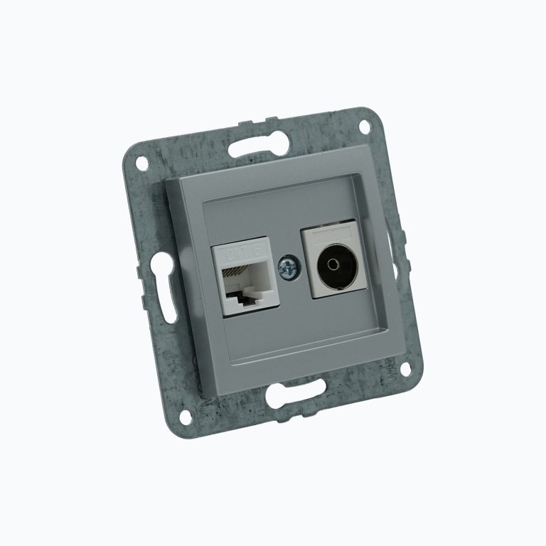 Kompyuter rozetkasi (Cat 6)+ yakuniy TV rozetka (0,5 dB) (F)