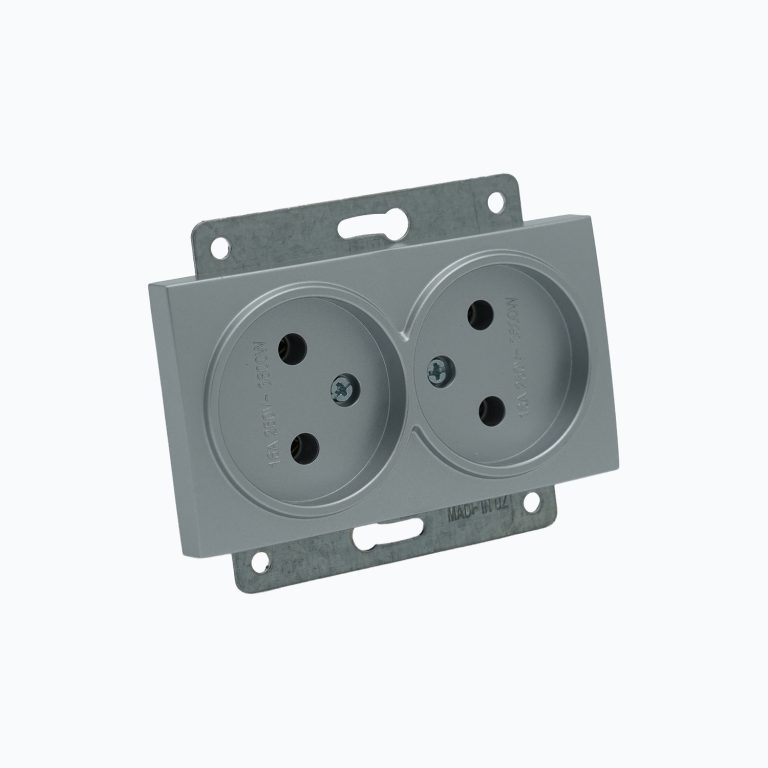 Розетка двойная без заземления 10A, 250 V