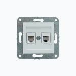 Double telephone socket (2xRj45 Cat 3)