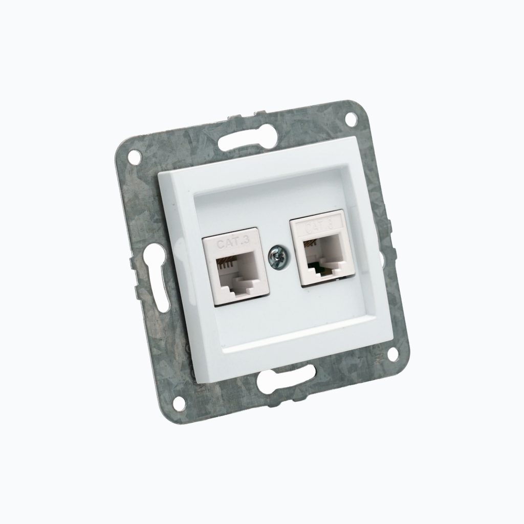 Розетка Телефонная двойная (2xRj45 Cat 3)