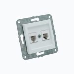 Double telephone socket (2xRj45 Cat 3)