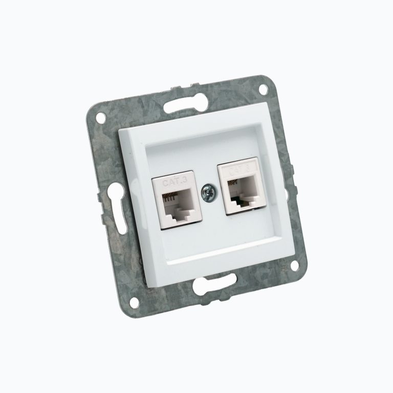 Ikki portli telefon rozetkasi (2xRj45 Cat 3)