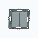 Выключатель двухклавишный проходной 10AX, 250 V