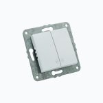 Выключатель двухклавишный проходной 10AX, 250 V