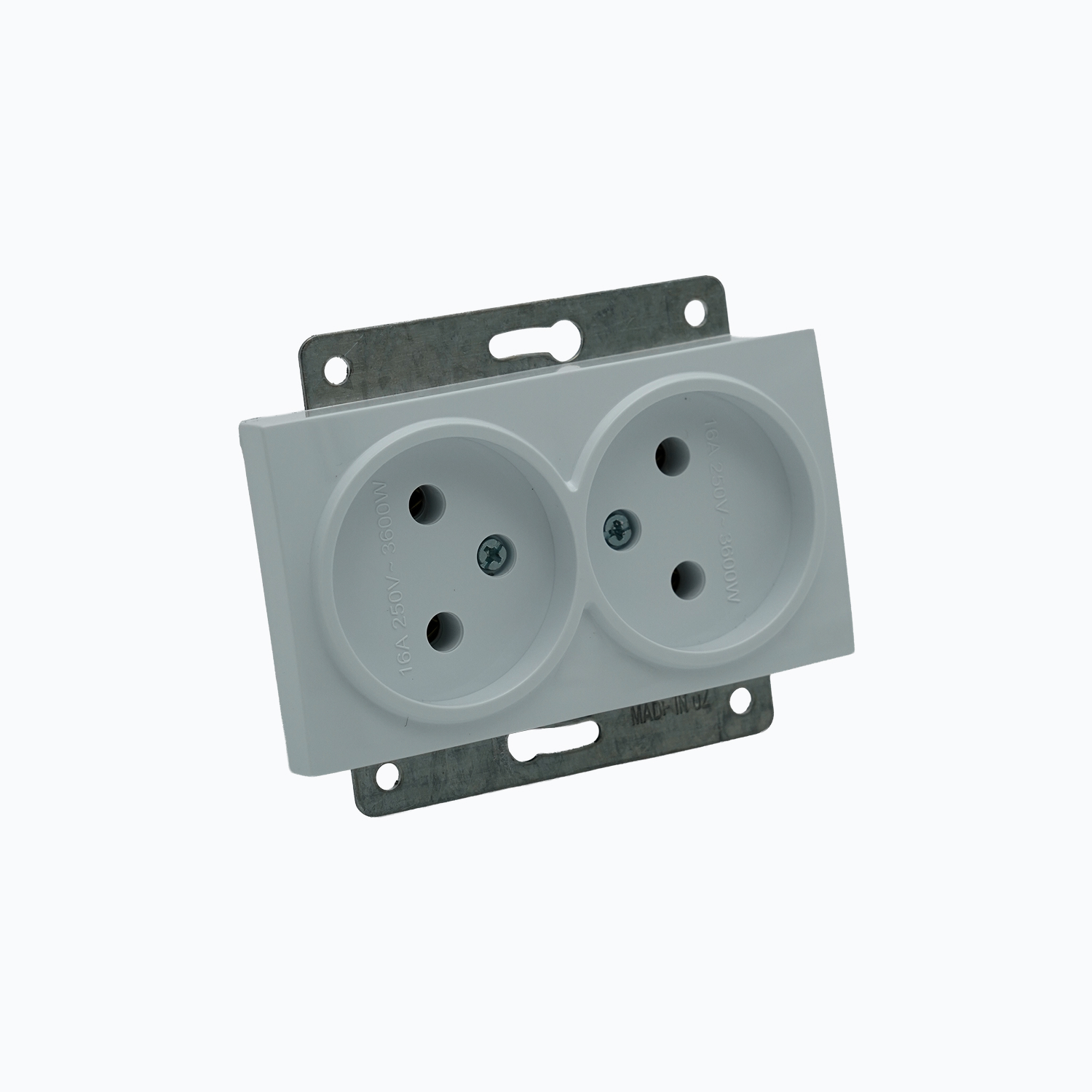 Розетка двойная без заземления 10A, 250 V
