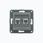 Computer + Telephone socket (Rj45 Cat 6 +Rj45 Cat 3 )