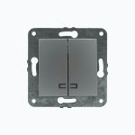 Two-gang switch with illumination 10AX, 250 V
