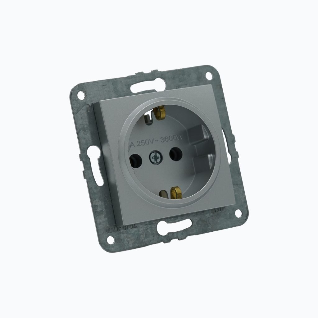 Grounded socket, 16A, 250V