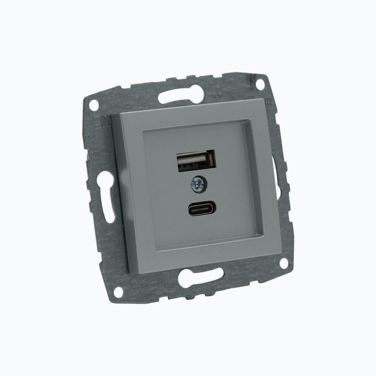 USB + Type-C quvvatlash portli L-D rozetka, ikkitali М+К