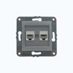 Double telephone socket (2xRj45 Cat 6)