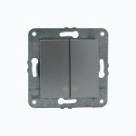 Выключатель двухклавишный проходной 10AX, 250 V