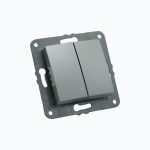 Выключатель двухклавишный проходной 10AX, 250 V
