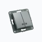 Two-gang switch with illumination 10AX, 250 V