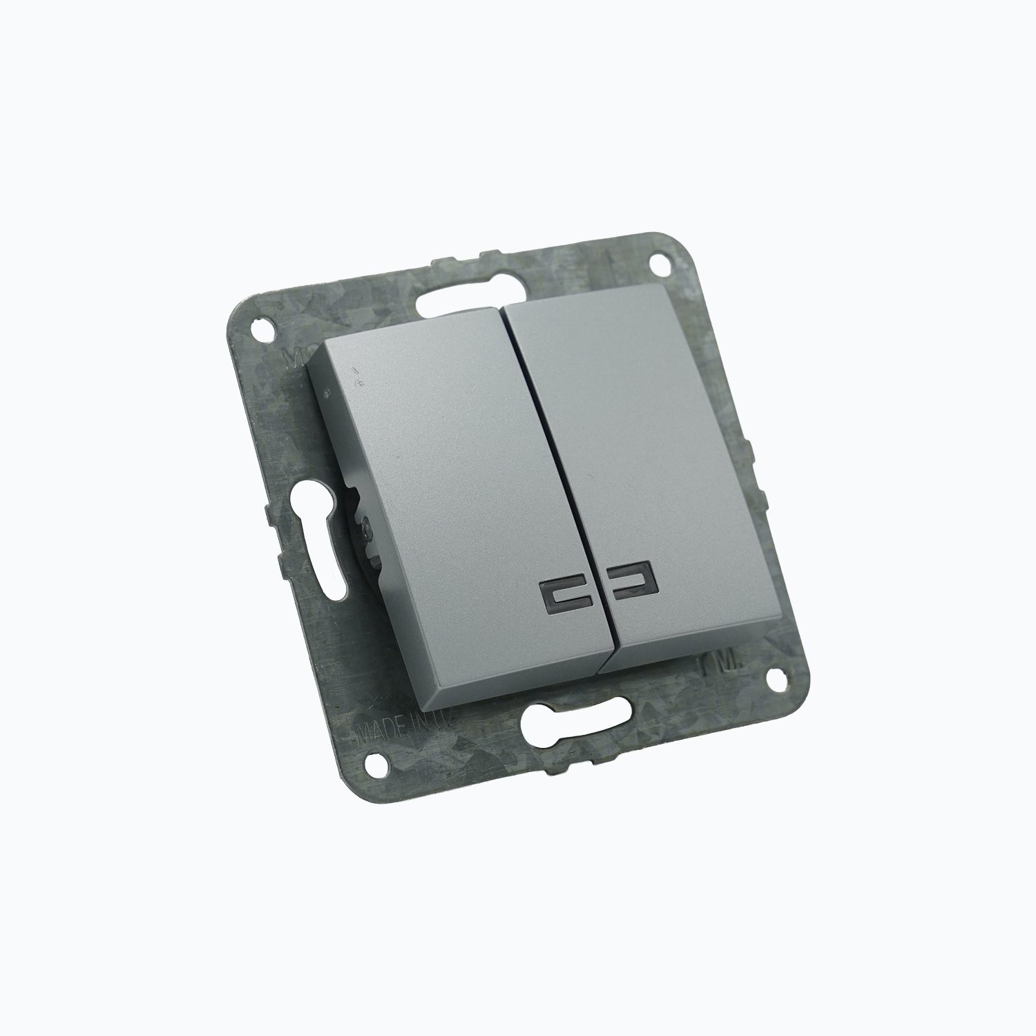 Two-gang switch with illumination 10AX, 250 V