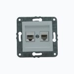 Розетка Компьютер + Телефон (Rj45 Cat 6 +Rj45 Cat 3 )